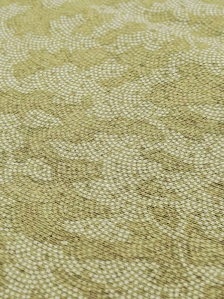 Photo7: M1025X Vintage Japanese women Pale Grayish Yellowish Green HITOE unlined / Cotton. Dot   (Grade C) (7)