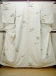 Photo1: M1026B Vintage Japanese women   Ivory HITOE unlined / Silk. MOMIJI maple leaf, There is an impression from use.  (Grade C) (1)