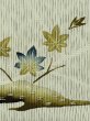 Photo4: M1026B Vintage Japanese women   Ivory HITOE unlined / Silk. MOMIJI maple leaf, There is an impression from use.  (Grade C) (4)