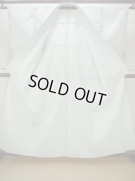 Photo2: M1026D Vintage Japanese women Pale Light Light Blue HITOE unlined / Wool. Dapple pattern,   (Grade C) (2)