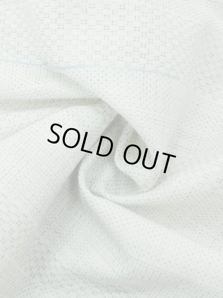 Photo9: M1026D Vintage Japanese women Pale Light Light Blue HITOE unlined / Wool. Dapple pattern,   (Grade C) (9)