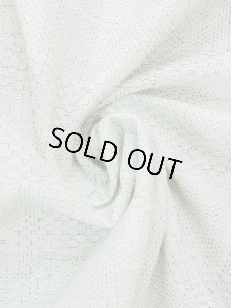 Photo10: M1026D Vintage Japanese women Pale Light Light Blue HITOE unlined / Wool. Dapple pattern,   (Grade C) (10)