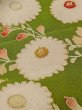 Photo11: M1108I Antique Japanese women Pale Light Teal Homongi / Silk. Peony,   (Grade C) (11)