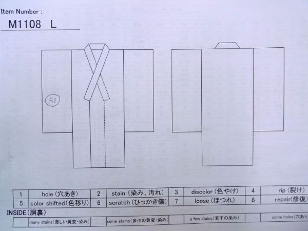 Photo13: M1108L Antique Japanese women   Dark Red HITOE unlined /  SAKURA cherry blossom,   (Grade B) (13)