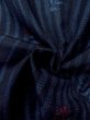 Photo11: Mint M1108O Vintage Japanese women   Indigo Blue TSUMUGI pongee / Silk. Flower,   (Grade A) (11)