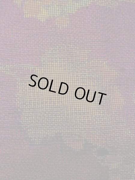 Photo5: Mint M1108Q Vintage Japanese women   Purple TSUMUGI pongee / Silk. Leaf,   (Grade A) (5)