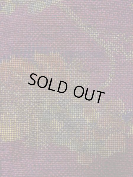 Photo6: Mint M1108Q Vintage Japanese women   Purple TSUMUGI pongee / Silk. Leaf,   (Grade A) (6)