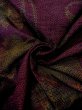 Photo12: Mint M1108Q Vintage Japanese women   Purple TSUMUGI pongee / Silk. Leaf,   (Grade A) (12)