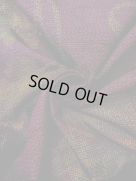 Photo12: Mint M1108Q Vintage Japanese women   Purple TSUMUGI pongee / Silk. Leaf,   (Grade A) (12)