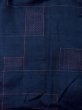 Photo3: M1108S Vintage Japanese women   Indigo Blue TSUMUGI pongee / Silk. Quadrangle,   (Grade B) (3)