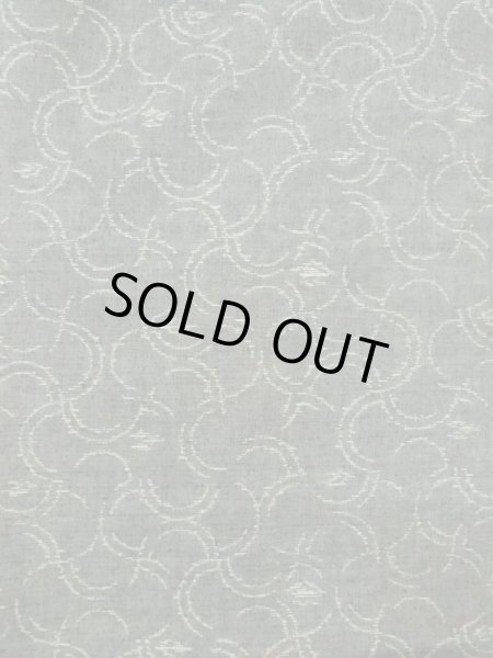 Photo3: Mint M1108U Vintage Japanese women  Grayish Green TSUMUGI pongee / Silk. Wave   (Grade A) (3)