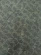 Photo4: Mint M1108U Vintage Japanese women  Grayish Green TSUMUGI pongee / Silk. Wave   (Grade A) (4)