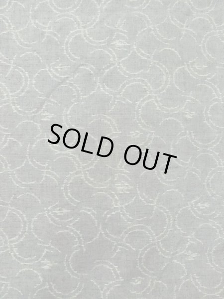 Photo4: Mint M1108U Vintage Japanese women  Grayish Green TSUMUGI pongee / Silk. Wave   (Grade A) (4)