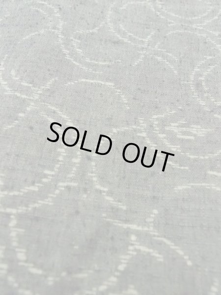 Photo7: Mint M1108U Vintage Japanese women  Grayish Green TSUMUGI pongee / Silk. Wave   (Grade A) (7)