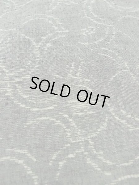 Photo8: Mint M1108U Vintage Japanese women  Grayish Green TSUMUGI pongee / Silk. Wave   (Grade A) (8)