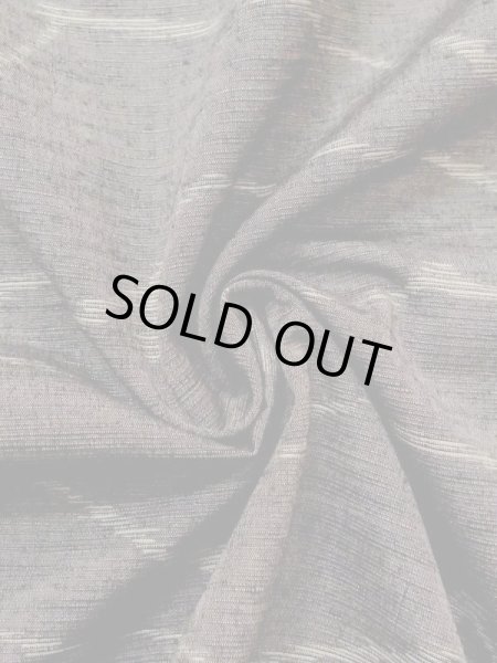 Photo10: M1108W Vintage Japanese women  Dark Gray KOMON dyed / Silk. Line,   (Grade C) (10)