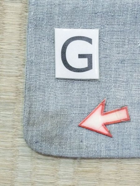 Photo18: M1109D Vintage Japanese women Pale Grayish Teal Summer / Linen. Tall grass,   (Grade C) (18)