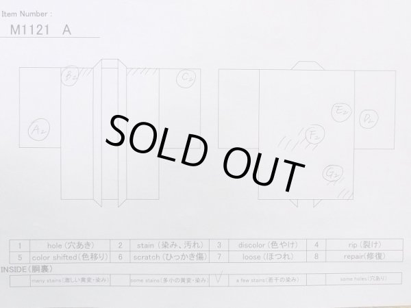 Photo11: M1121A Vintage Japanese women  Grayish Coral HAORI short jacket / Silk. Gradation,   (Grade C) (11)