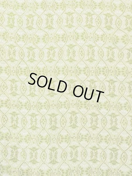 Photo4: M1121D Vintage Japanese women Pale Grayish Green HAORI short jacket / Silk. Flower,   (Grade B) (4)