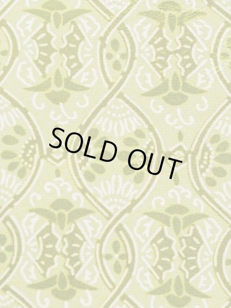 Photo6: M1121D Vintage Japanese women Pale Grayish Green HAORI short jacket / Silk. Flower,   (Grade B) (6)