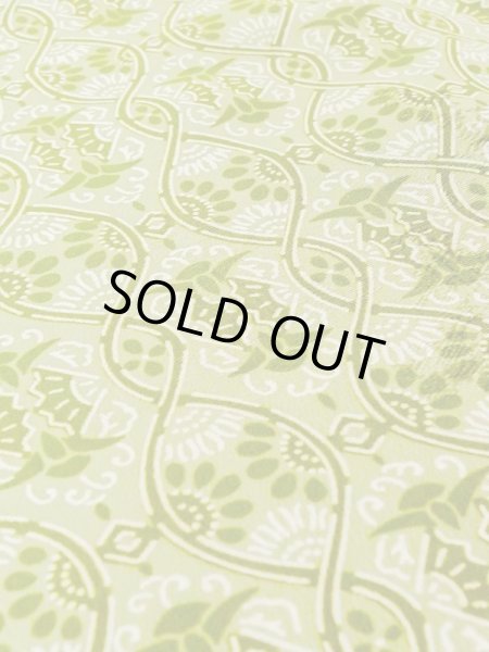 Photo8: M1121D Vintage Japanese women Pale Grayish Green HAORI short jacket / Silk. Flower,   (Grade B) (8)