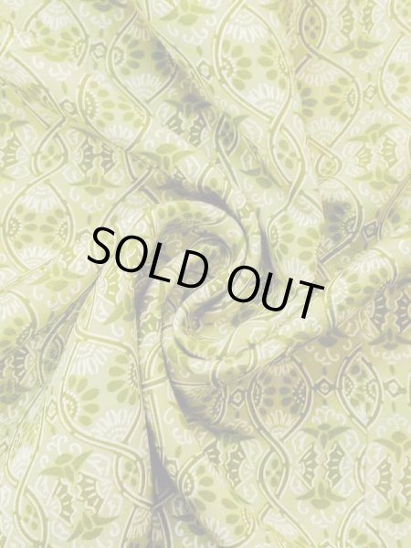 Photo9: M1121D Vintage Japanese women Pale Grayish Green HAORI short jacket / Silk. Flower,   (Grade B) (9)