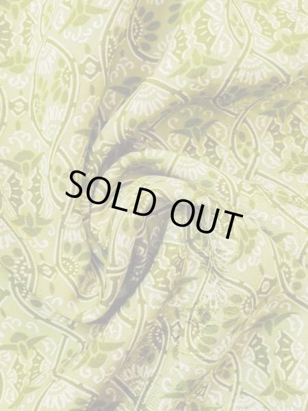 Photo10: M1121D Vintage Japanese women Pale Grayish Green HAORI short jacket / Silk. Flower,   (Grade B) (10)