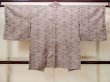 Photo2: M1121E Vintage Japanese women Pale Grayish Pink HAORI short jacket / Silk. Flower,   (Grade C) (2)