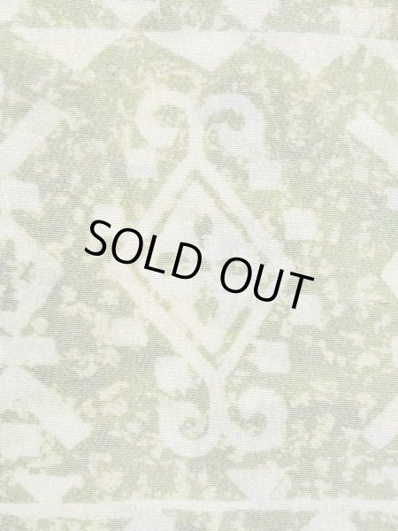 Photo6: M1121F Vintage Japanese women Pale Light Green HAORI short jacket / Silk. Triangle,   (Grade C) (6)