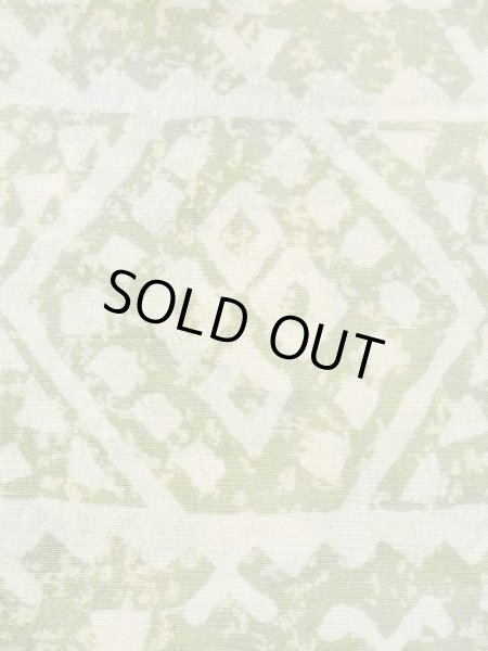 Photo7: M1121F Vintage Japanese women Pale Light Green HAORI short jacket / Silk. Triangle,   (Grade C) (7)