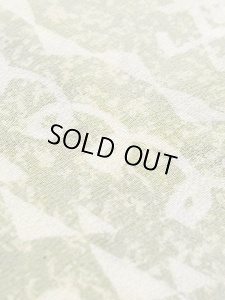 Photo8: M1121F Vintage Japanese women Pale Light Green HAORI short jacket / Silk. Triangle,   (Grade C) (8)