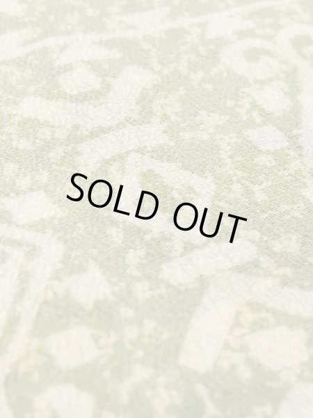 Photo9: M1121F Vintage Japanese women Pale Light Green HAORI short jacket / Silk. Triangle,   (Grade C) (9)