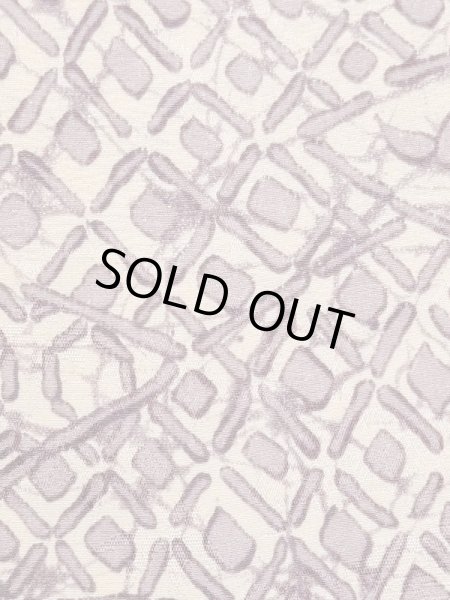 Photo6: M1121I Vintage Japanese women  Grayish Purple HAORI short jacket / Silk. Flower,   (Grade C) (6)