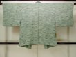 Photo2: M1121K Vintage Japanese women  Pale Green HAORI short jacket / Silk. Grass,   (Grade C) (2)