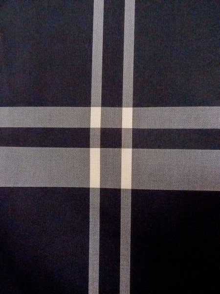 Photo5: M1121M Vintage Japanese women   Black HAORI short jacket / Silk. Plaid Checks   (Grade B) (5)