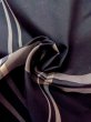 Photo12: M1121M Vintage Japanese women   Black HAORI short jacket / Silk. Plaid Checks   (Grade B) (12)
