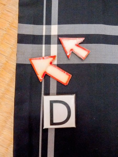 Photo17: M1121M Vintage Japanese women   Black HAORI short jacket / Silk. Plaid Checks   (Grade B) (17)