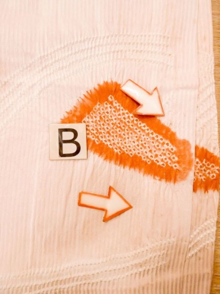 Photo15: M1121N Vintage Japanese women Pale Light Pink HAORI short jacket / Silk. Bird,   (Grade C) (15)