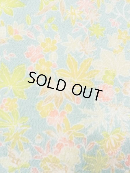 Photo6: Mint M1121O Vintage Japanese women   Multi Color HAORI short jacket / Silk. Flower,   (Grade A) (6)