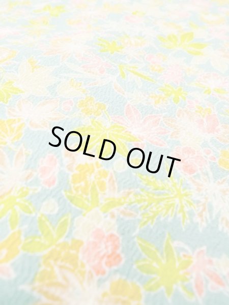 Photo8: Mint M1121O Vintage Japanese women   Multi Color HAORI short jacket / Silk. Flower,   (Grade A) (8)