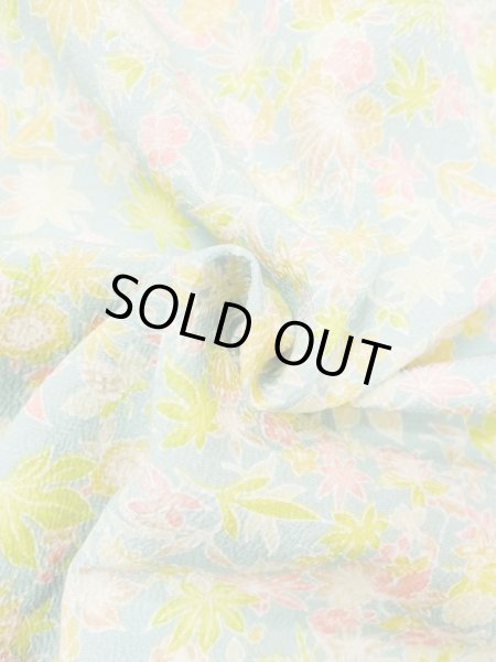 Photo10: Mint M1121O Vintage Japanese women   Multi Color HAORI short jacket / Silk. Flower,   (Grade A) (10)