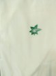 Photo3: M1121Q Vintage Japanese women  Pale Light Blue HAORI short jacket / Silk. MOMIJI maple leaf   (Grade C) (3)