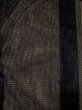 Photo3: M1121T Vintage Japanese women   Black HAORI short jacket / Linen. Wave   (Grade B) (3)