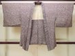 Photo1: M1121U Vintage Japanese women Pale Grayish Purple HAORI short jacket / Silk. Mountain,   (Grade C) (1)