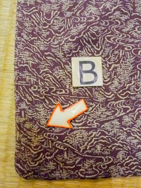 Photo15: M1121U Vintage Japanese women Pale Grayish Purple HAORI short jacket / Silk. Mountain,   (Grade C) (15)