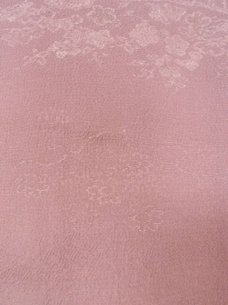 Photo7: M1121W Vintage Japanese women  Grayish Pink HAORI short jacket / Silk. Chrysanthemum,   (Grade B) (7)