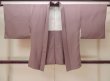 Photo1: M1122B Vintage Japanese women  Grayish Wisteria HAORI short jacket / Silk.    (Grade B) (1)