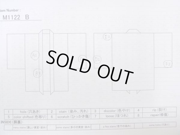 Photo11: M1122B Vintage Japanese women  Grayish Wisteria HAORI short jacket / Silk.    (Grade B) (11)