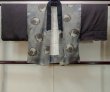 Photo1: M1128A Vintage Japanese  Dark Gray Men's Juban / Silk. Quadrangle "Daruma" design. Aging deterioration. There is an impression from use.  (Grade D) (1)