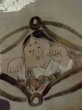 Photo7: M1128B Vintage Japanese   Black Men's Juban / Silk. Treasures, Seven Gods of Fortune design  (Grade B) (7)